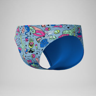 Men's Club Training Printed Brief Blue/Green