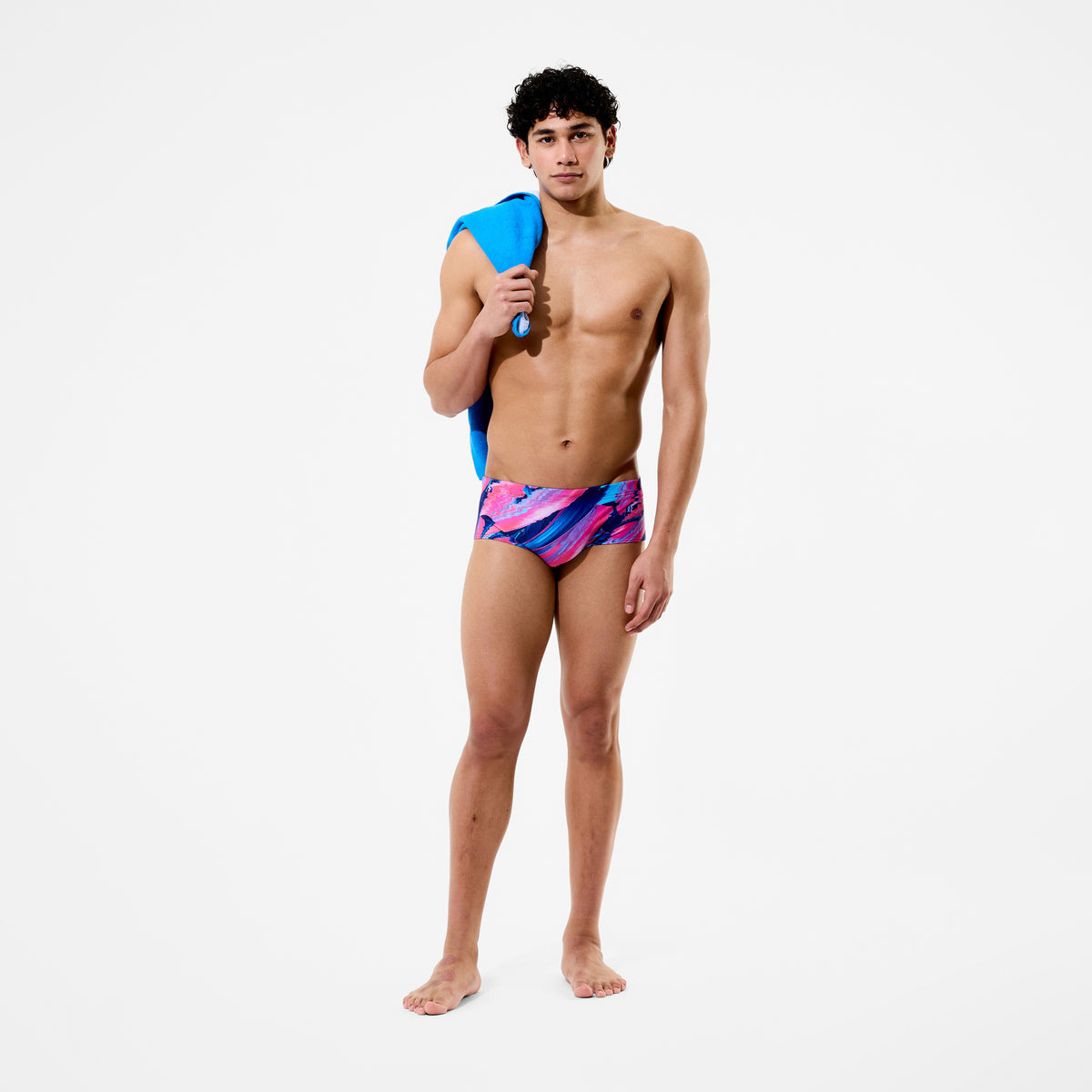 Club Training Printed Brief Blue Pink