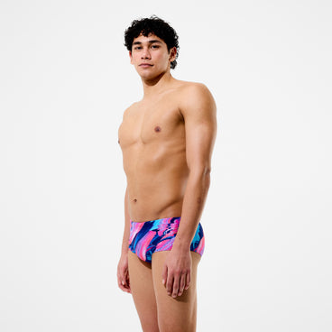 Men's Club Training Printed Brief Blue/Pink