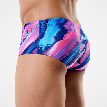 Men's Club Training Printed Brief Blue/Pink