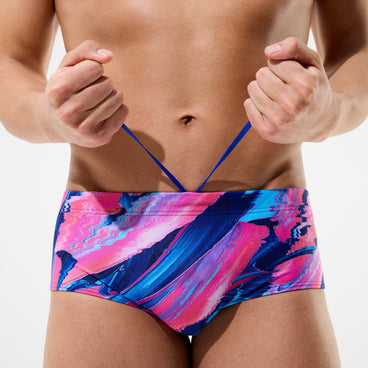 Men's Club Training Printed Brief Blue/Pink