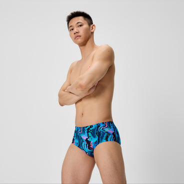 Men's Printed Brief Black