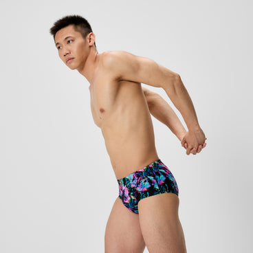 Men's Printed Brief Black