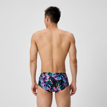 Men's Printed Brief Black