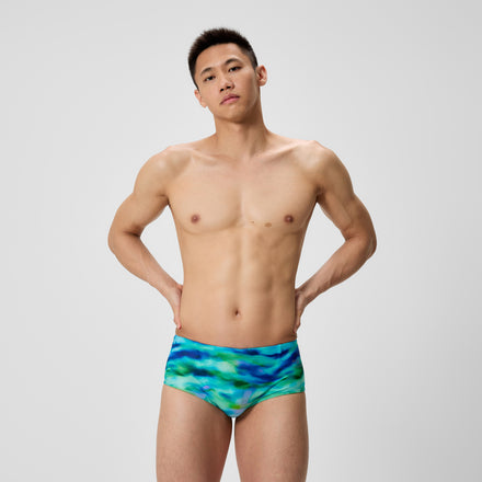 Men's Printed Brief Turquoise/Green