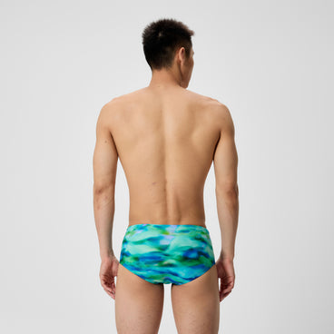Men's Printed Brief Turquoise/Green