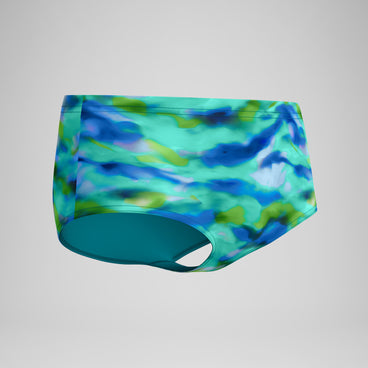 Men's Printed Brief Turquoise/Green