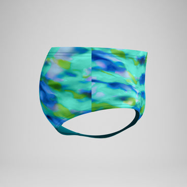 Men's Printed Brief Turquoise/Green