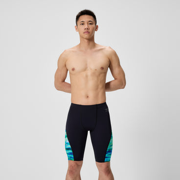 Men's Spliced Printed Jammer Sunset Grove/Black