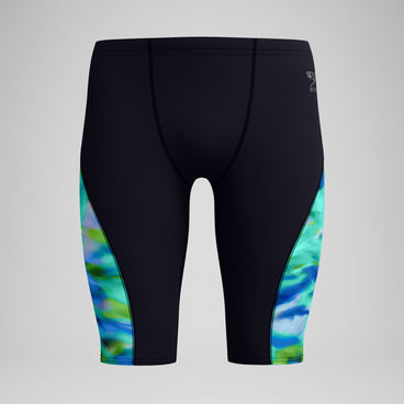 Men's Spliced Printed Jammer Sunset Grove/Black