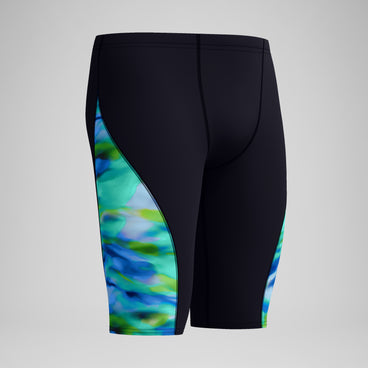 Men's Spliced Printed Jammer Sunset Grove/Black