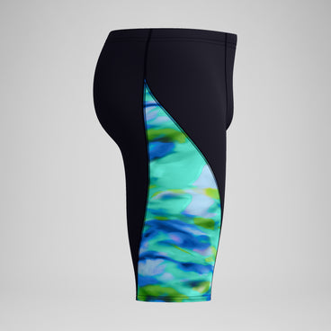 Men's Spliced Printed Jammer Sunset Grove/Black