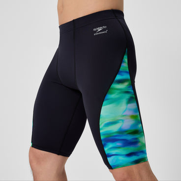Men's Spliced Printed Jammer Sunset Grove/Black