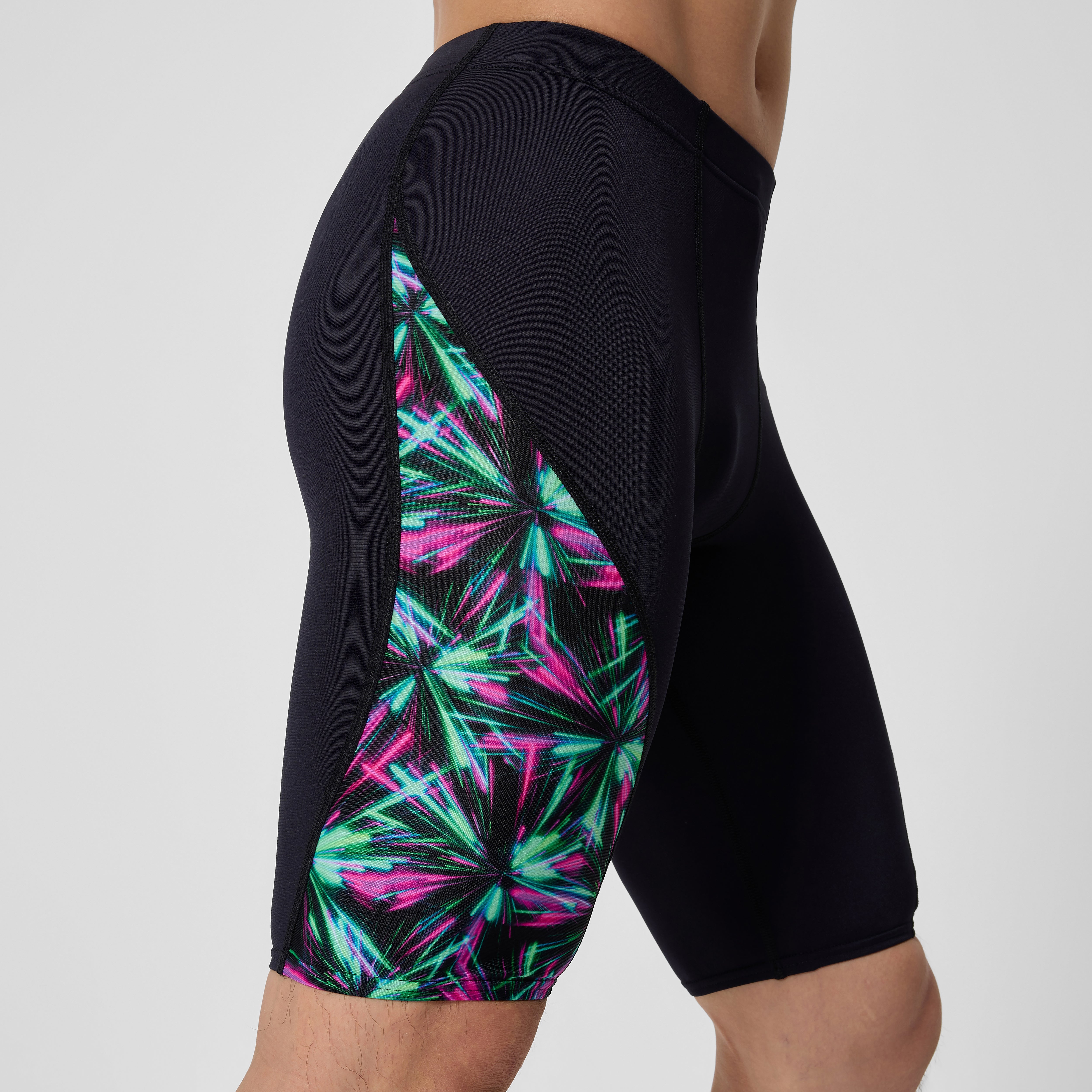 Men's Club Training Spliced Jammer Black/Green | Speedo