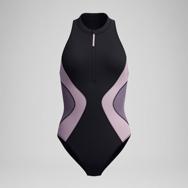 Women's Colourblock Swimsuit Black/Dark Grey