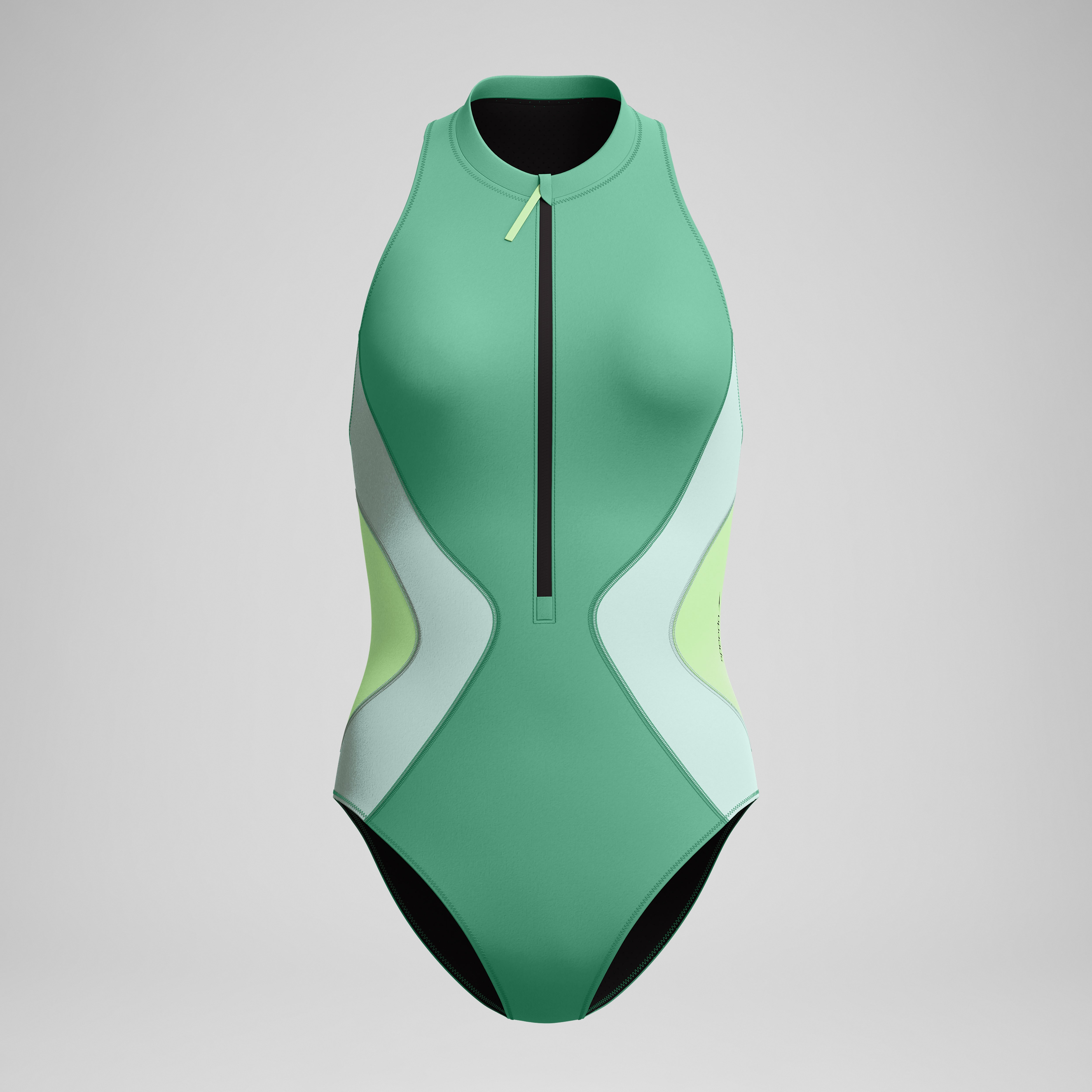 Women's Ocean Flex Zip One Piece Green | Speedo