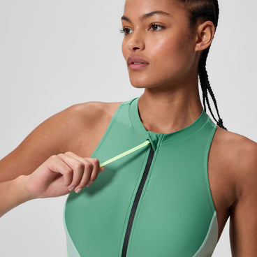 Women's Ocean Flex Zip Swimsuit Green