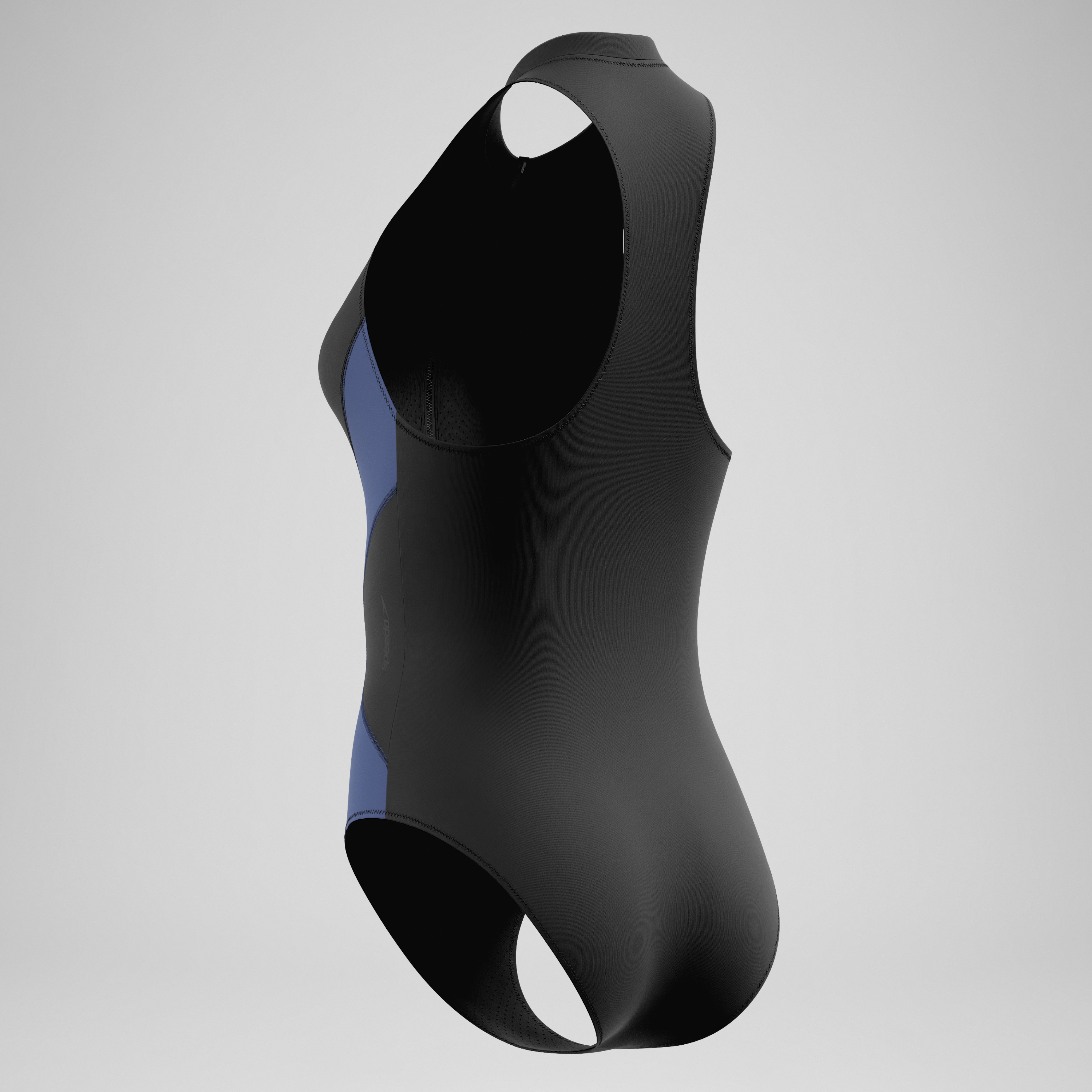 Women's Ocean Flex Zip One Piece Black/Blue | Speedo