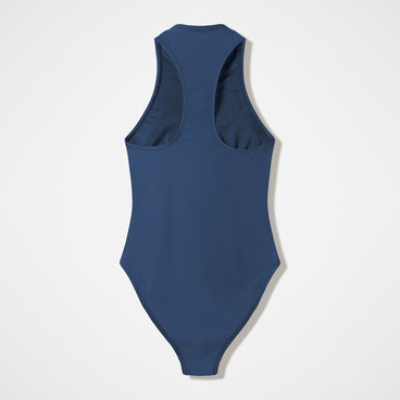 Women's Ocean Flex Zip Swimsuit Grey/Blue