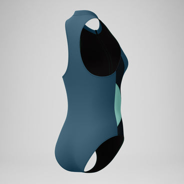 Women's Ocean Flex Zip Swimsuit Blue