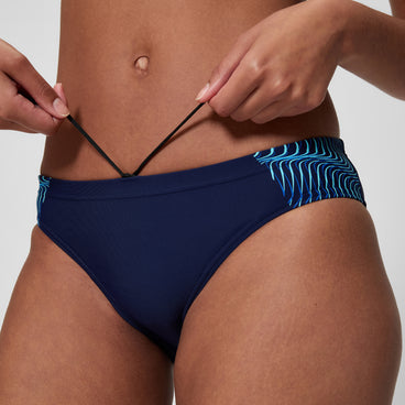 Women's Placement Racerback Bikini Set Navy/Blue