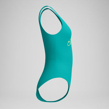 Women's Logo Square Back Swimsuit Turquoise
