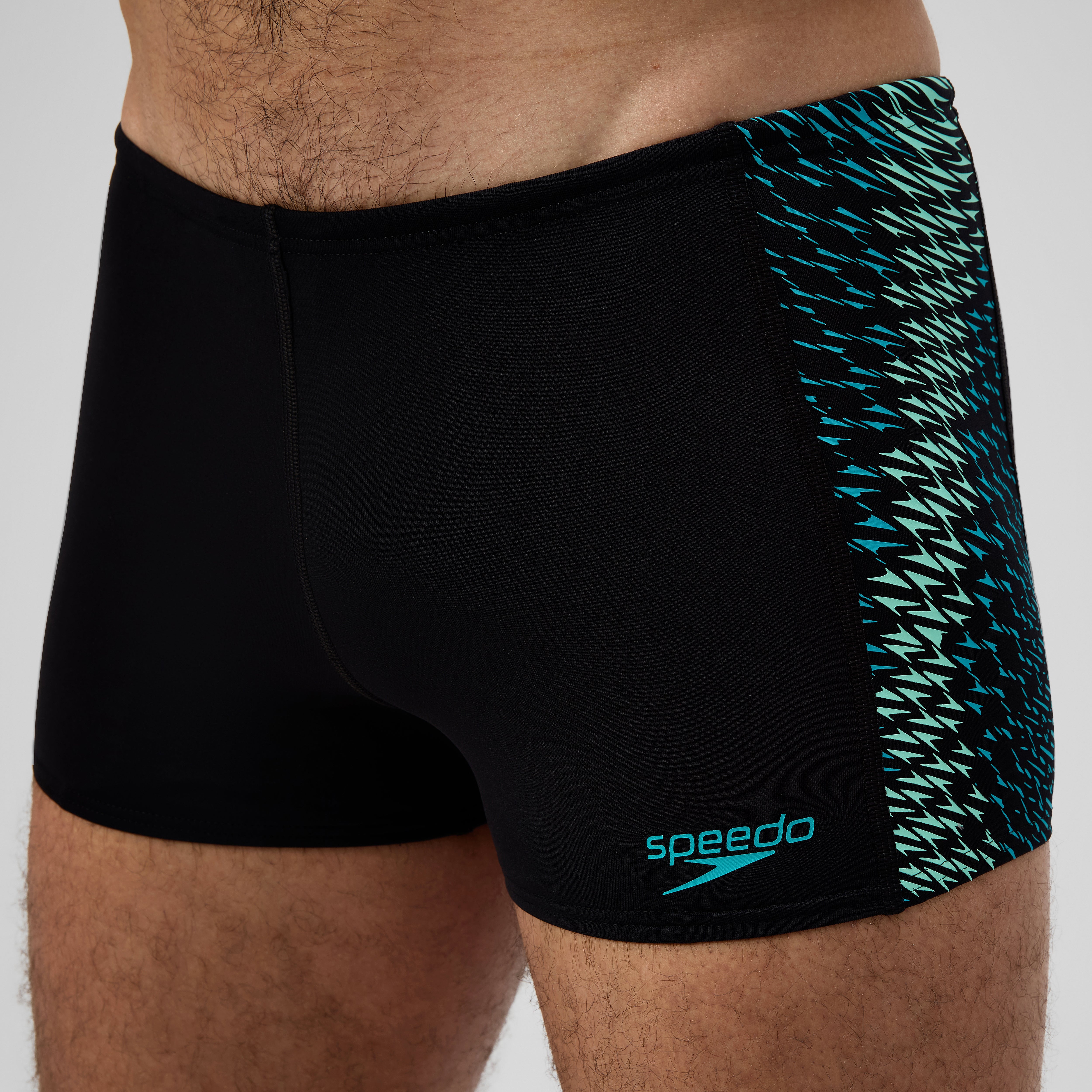 Men's Endurance+ MAX Tech Panel Aquashort Black/Turquoise | Speedo