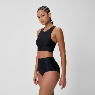 Women's Ocean Flex Crop Top Black