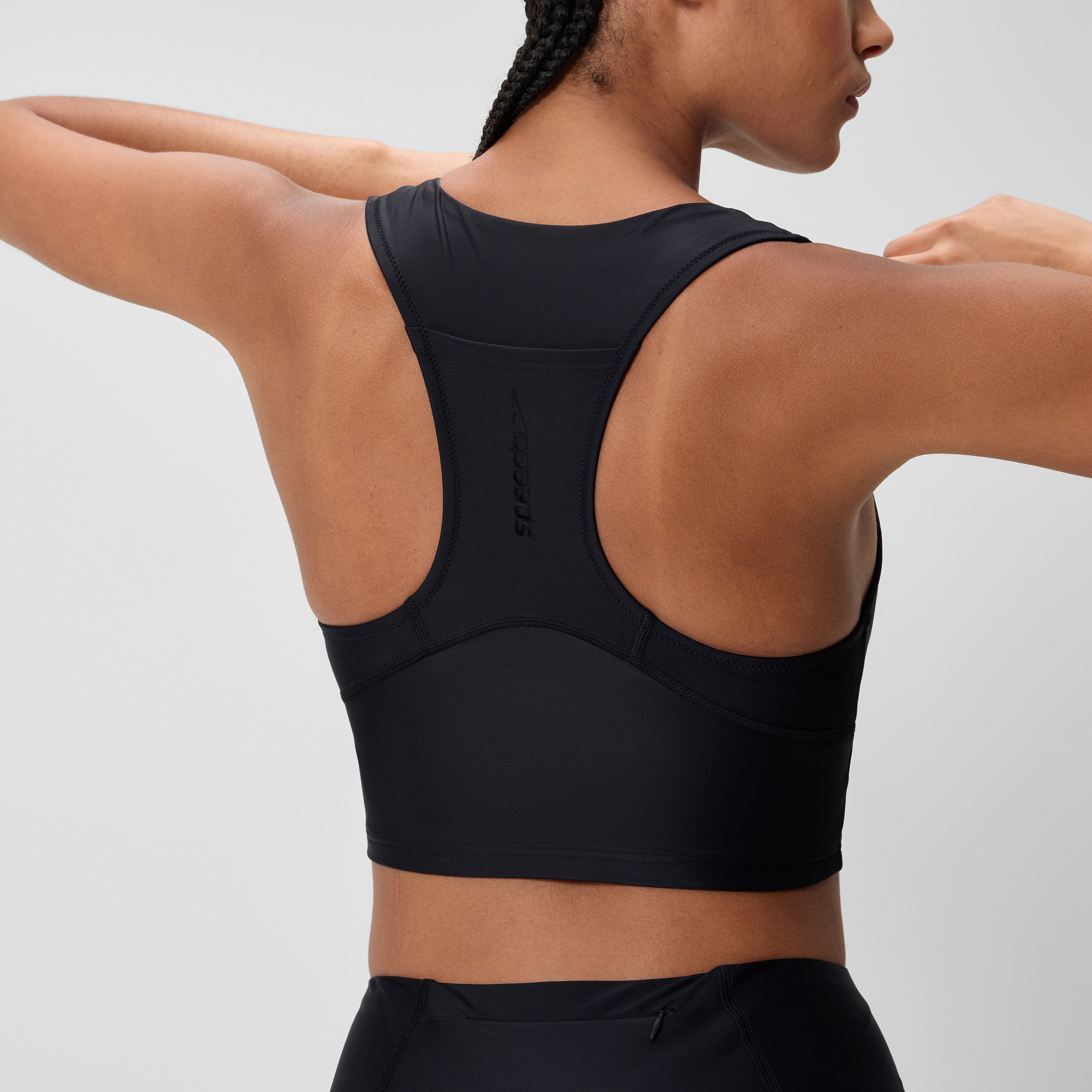 Women's Ocean Flex Crop Top Black | Speedo
