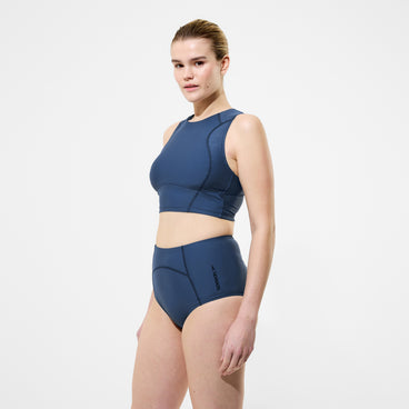 Women's Ocean Flex Crop Top Gray/Blue