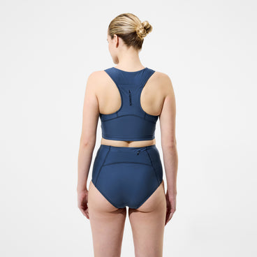 Women's Ocean Flex Crop Top Gray/Blue