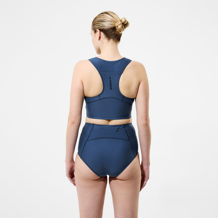 Women's Ocean Flex Crop Top Gray/Blue