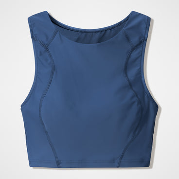 Women's Ocean Flex Crop Top Gray/Blue