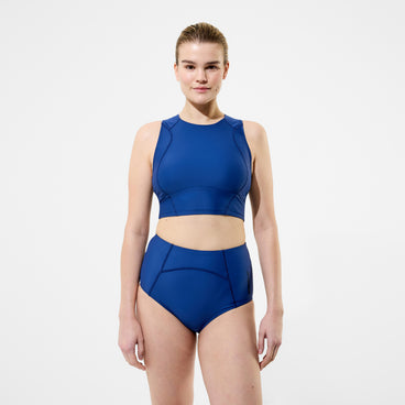 Women's Ocean Flex Boyleg Bikini Bottoms Gray/Blue
