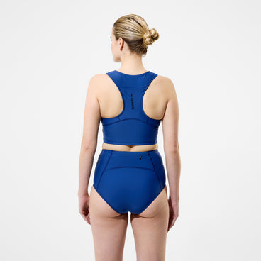 Women's Ocean Flex Boyleg Bikini Bottoms Gray/Blue