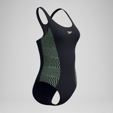 Women's Placement Medalist Swimsuit Black/Green
