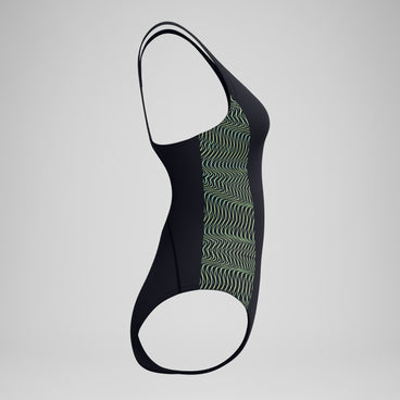Women's Placement Medalist Swimsuit Black/Green
