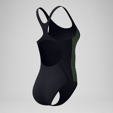 Women's Placement Medalist Swimsuit Black/Green