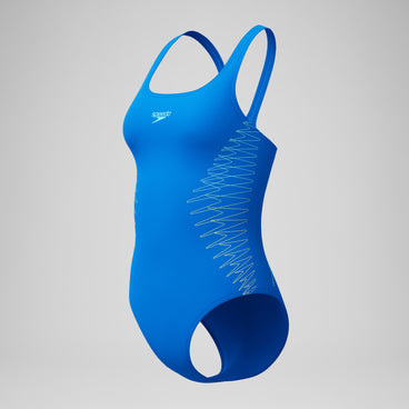 Women's Placement Muscleback Swimsuit Blue