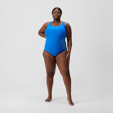 Women's Plus Size Placement Medalist Swimsuit Blue
