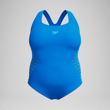 Women's Plus Size Placement Medalist Swimsuit Blue