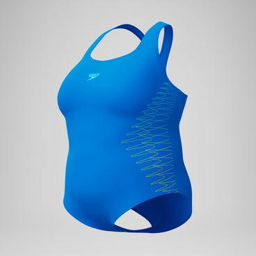 Women's Plus Size Placement Medalist Swimsuit Blue