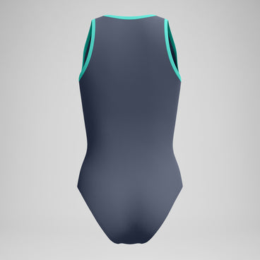 Women's Printed Panel Hydrasuit Grey/Turquoise