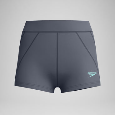 Women's Solid Panel Shorts Grey