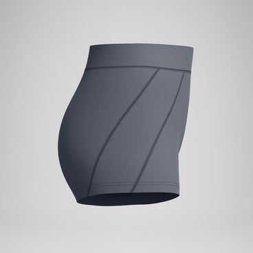 Women's Solid Panel Shorts Grey