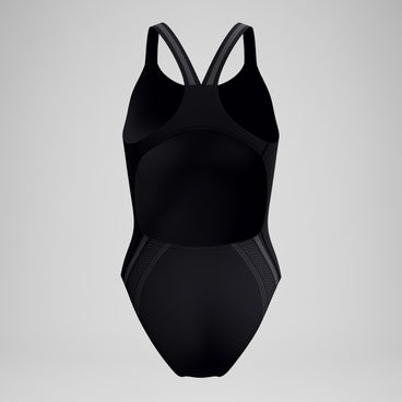 Women's V Class Printed Performance Back Swimsuit Black