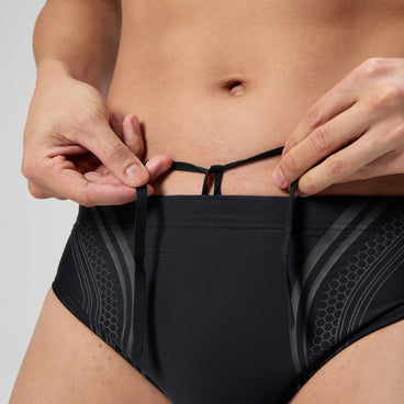 Men's Printed V Class Movement Brief Black