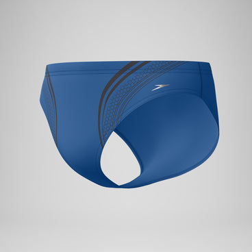 Men's Printed V Class Movement Brief Blue