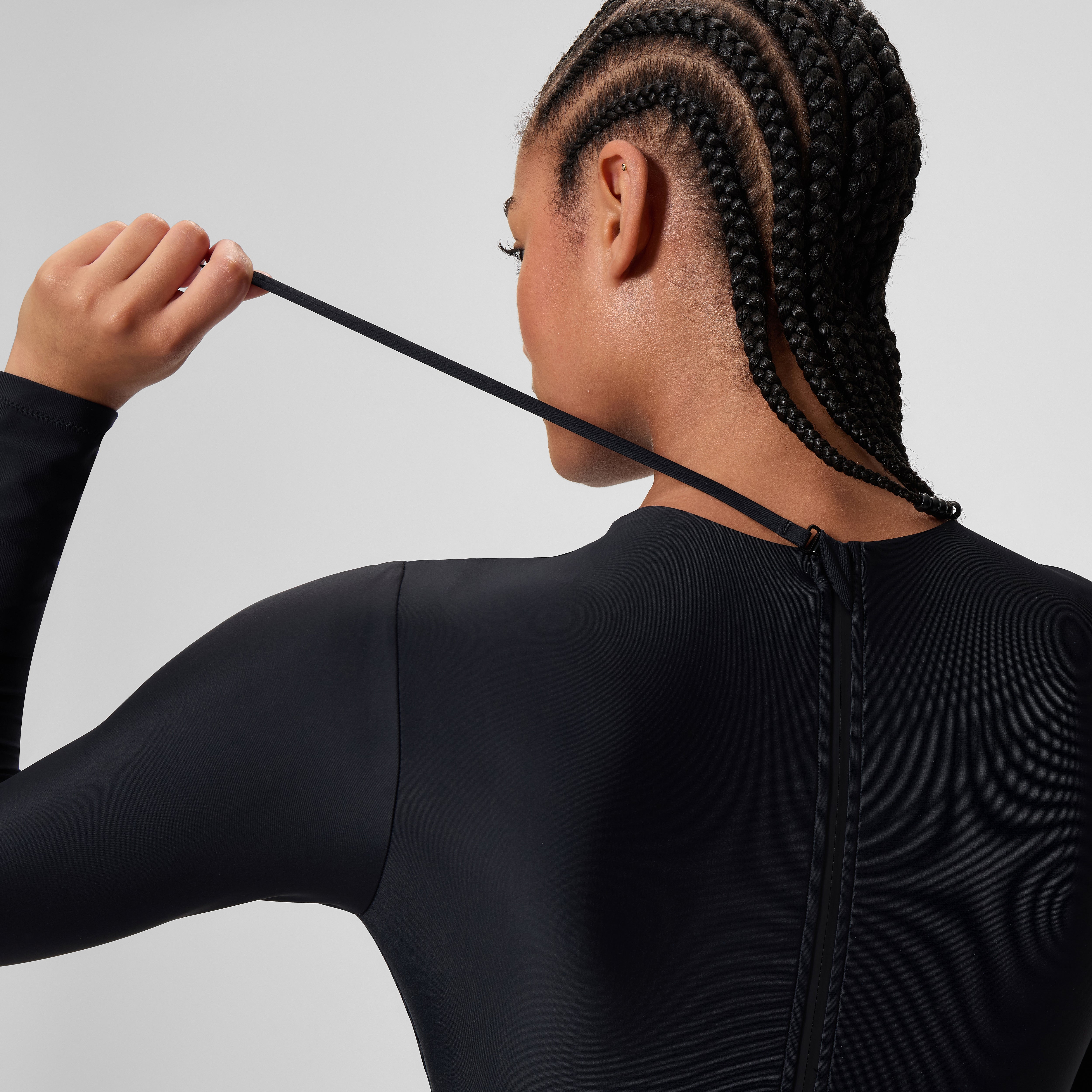 Women's Ocean Flex Long Sleeve Zip One Piece Black | Speedo