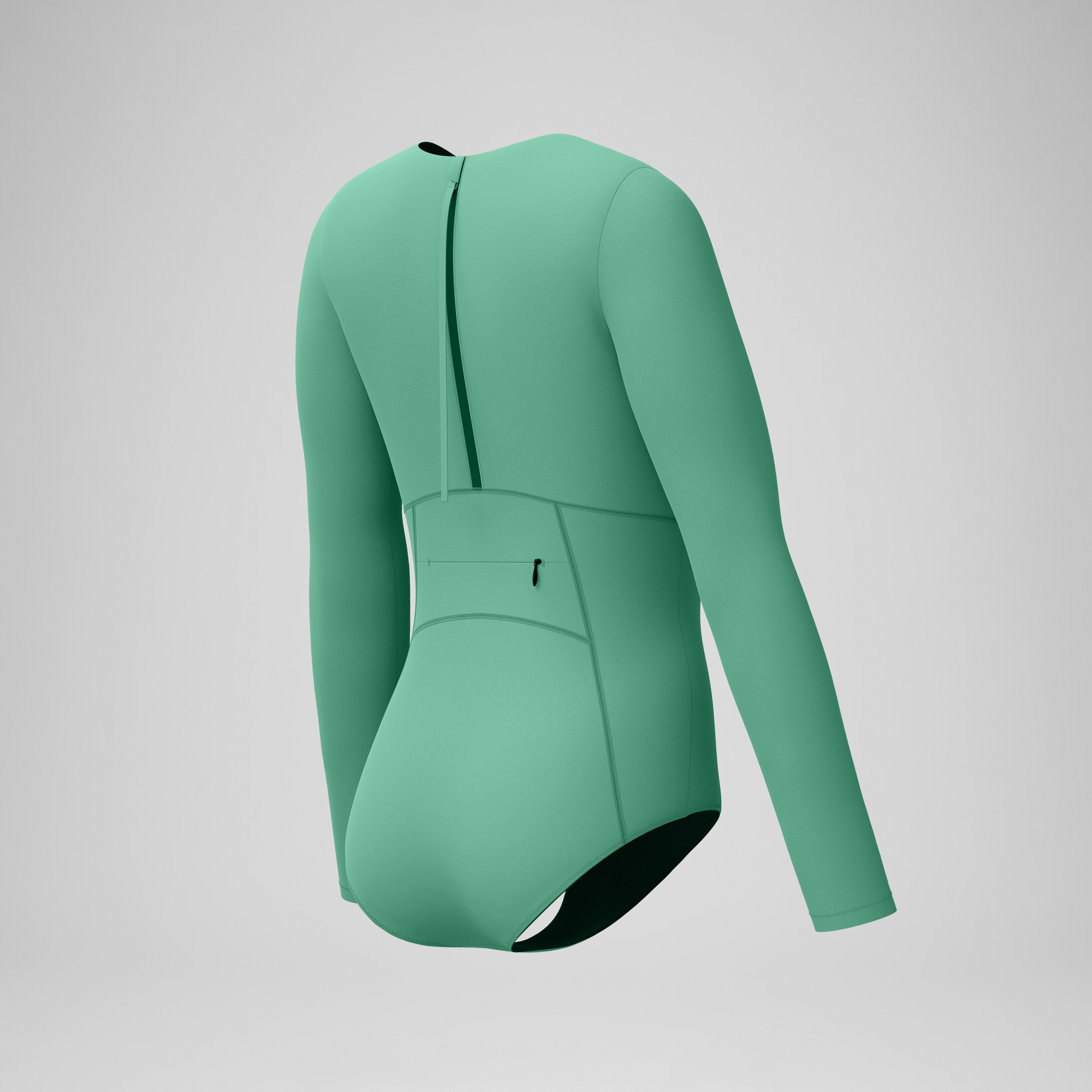 Women's Ocean Flex Long Sleeve Zip Swimsuit Green | Speedo